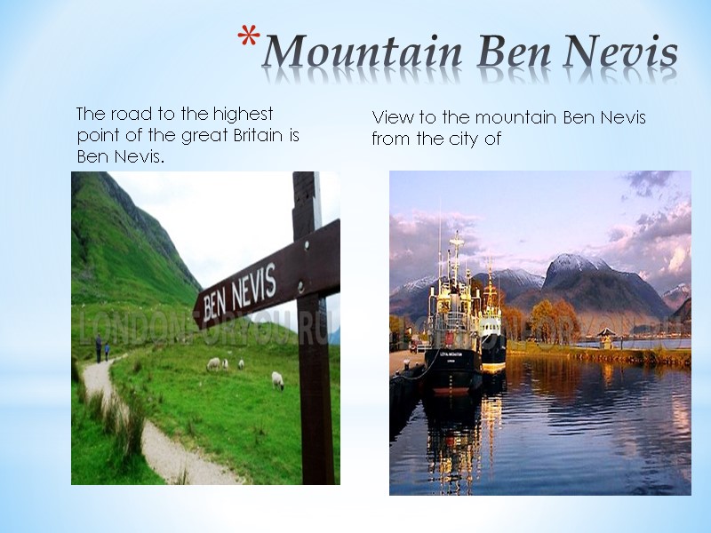Mountain Ben Nevis The road to the highest point of the great Britain is
